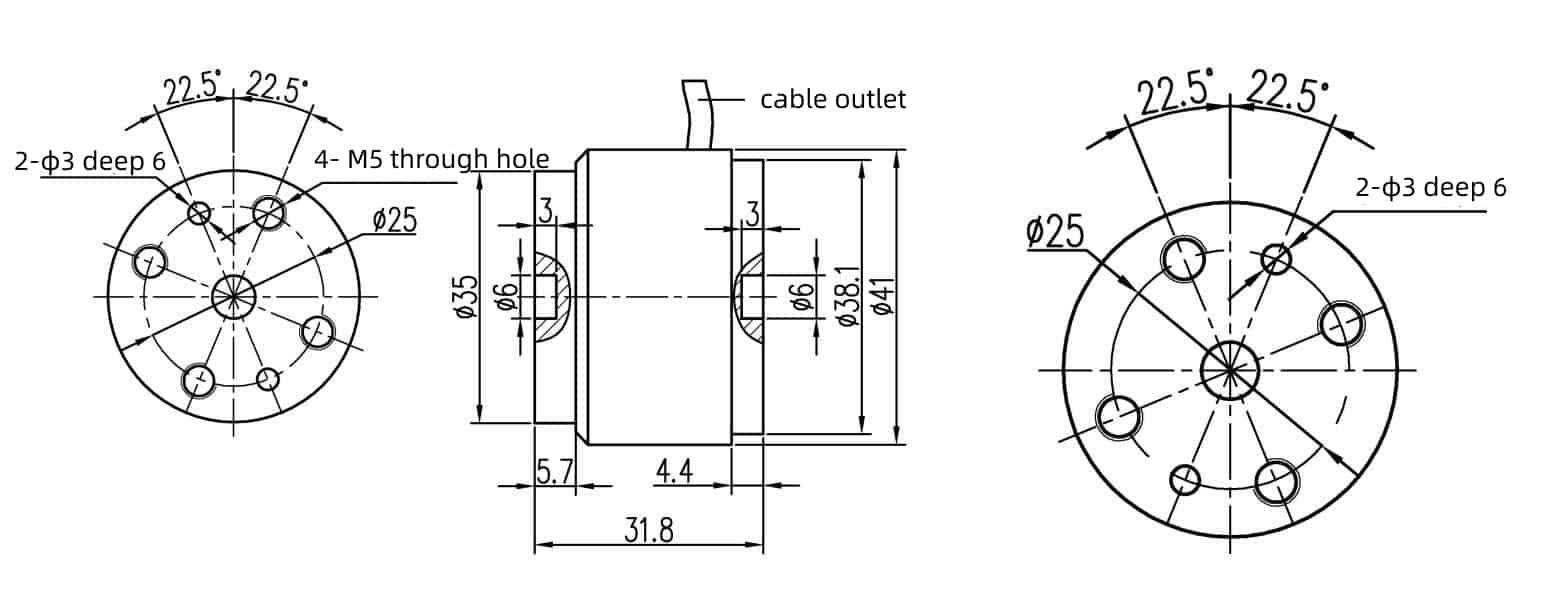 Micro Reaction Torque Sensor Small Range Tight Spaces