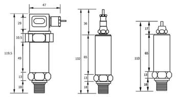 Small Pressure Transducer/Sensor-Low Cost-High Performance